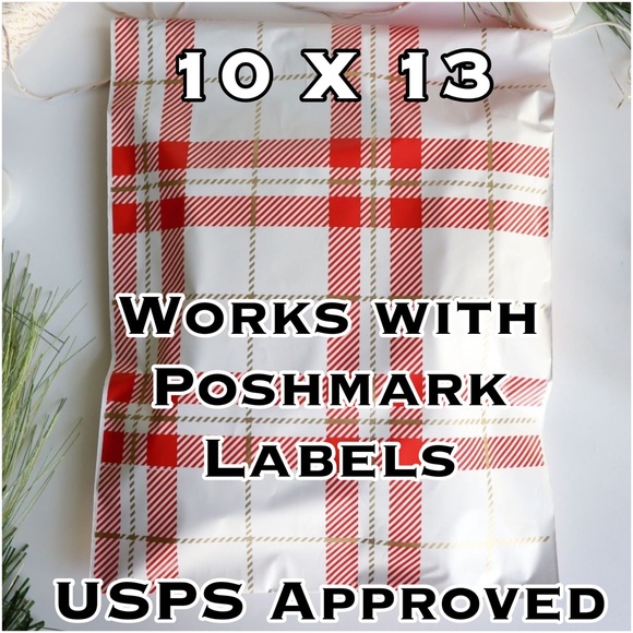 50 10X13 Plaid Poly Mailers PRICE IS FIRM - Picture 2 of 4